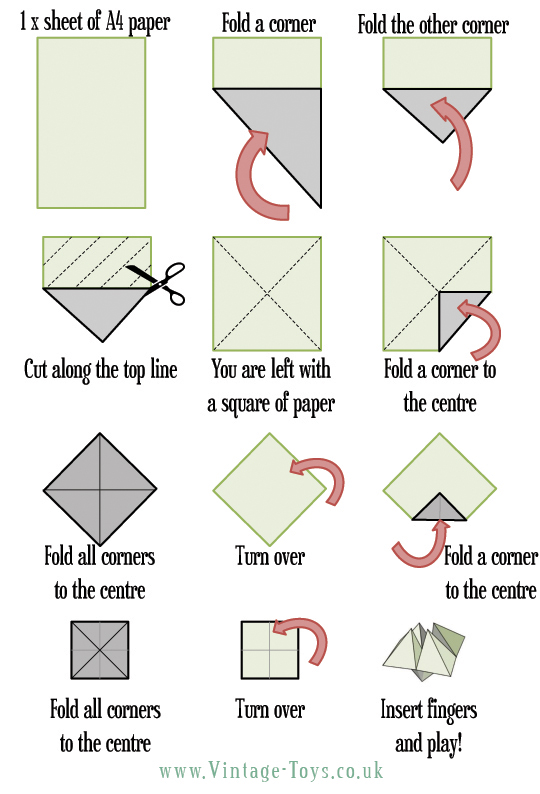 How to make Tip Top Paper Game, Fortune Teller